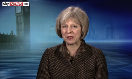 Theresa May defends her party’s record on health. 