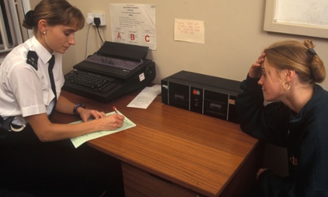 Teenage girl being interviewed by police