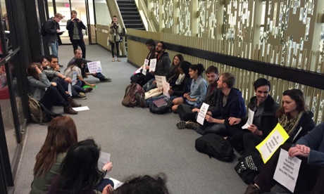 NYU abu dhabi sit-in protest