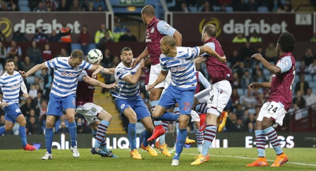 Clint Hill scores the second off his head.