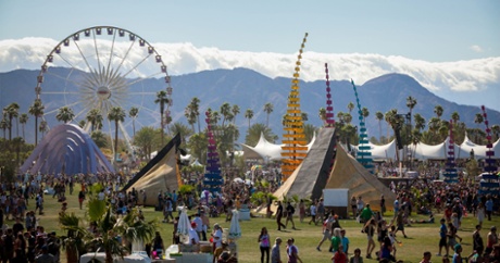 In tents experience: a view of Coachella in 2013.