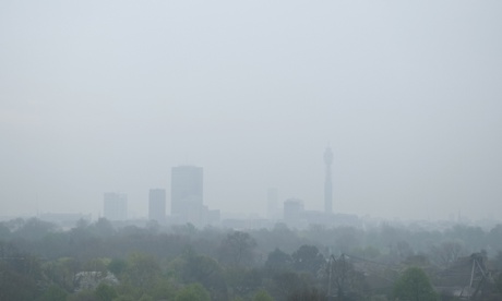 A view of London from Primrose Hill Pollution in London, Britain - 03 Apr 2014 view of London from Primrose Hill as high levels of air pollution are continuing to affect parts of the UK, as a rise in emergency calls over related health problems is reported.