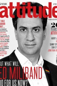 Ed Miliband on the cover of the current issue of Attitude Magazine