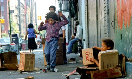 Poor children in New York City