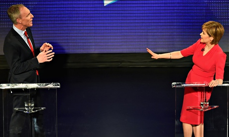 Jim Murphy and Nicola Sturgeon during the televised Scottish leaders' debates
