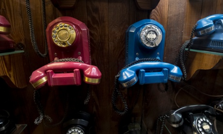 Antique telephone exhibition