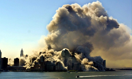 the World Trade Center after the 9/11 attacks