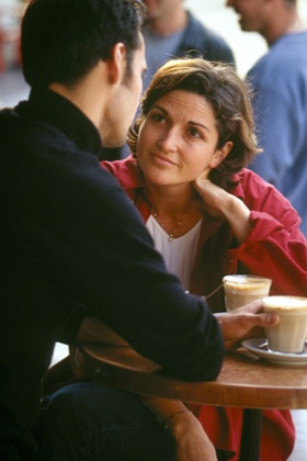 A Spanish couple at a cafe.