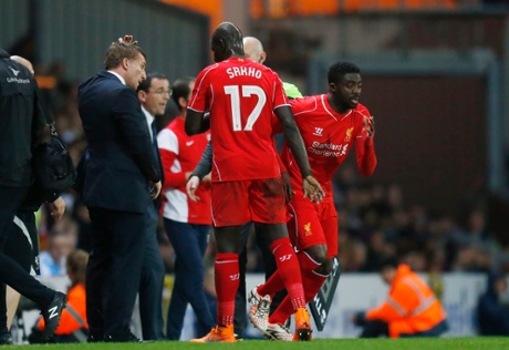 Kolo Toure comes on for the injured Mamadou Sakho.
