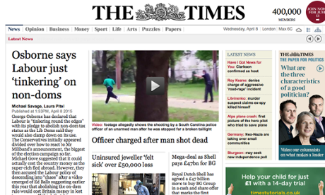Access to the Times websites, tablet edition and smartphone app costs from £6 a week