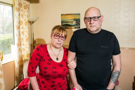 Jayne Linney and Tony Hamon, at home in Leicester.
