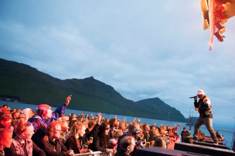 Danish rapper Malk De Koijn at the Faroese G! Festival.