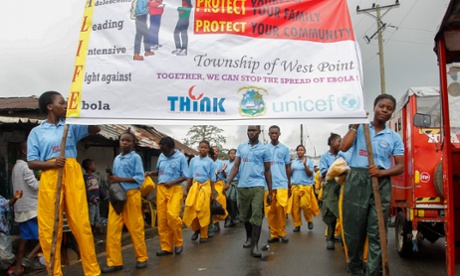 Youngsters in the township of West Point take a leading role in the effort to bring the Ebola outbreak in Liberia under control.