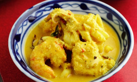 Indonesian seafood curry.