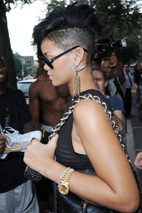 Rihanna with one of her many piercings