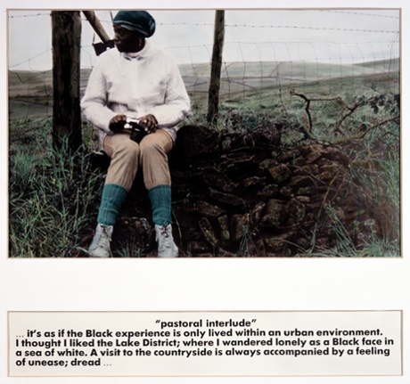 An image from Ingrid Pollard’s <em>Pastoral Interlude </em>series.