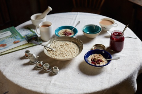 Bircher muesli, or 'overnight oats', with a fruit butter, which contains all the fruit of a jam but rather less sugar.