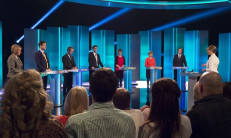 It's not just good posture, Nick Clegg is the tallest of the party leaders.