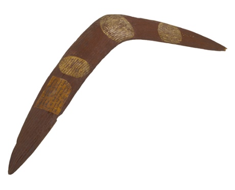 Boomerang belonging to resistance fighter Jandamarra, Kimberley region, Western Australia, c1890s.