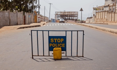 Roads in Sierra Leone like this one in Freetown were closed during three days of restrictions on people’s  movements is a bid to curb the spread of Ebola.