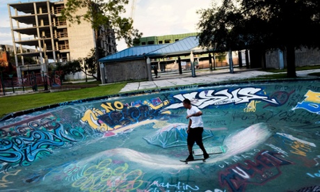 A skater at the the Bro Bowl in Tampa.