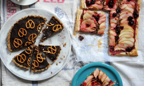 Ruby's hazelnut butter tart and rich peanut butter pie.