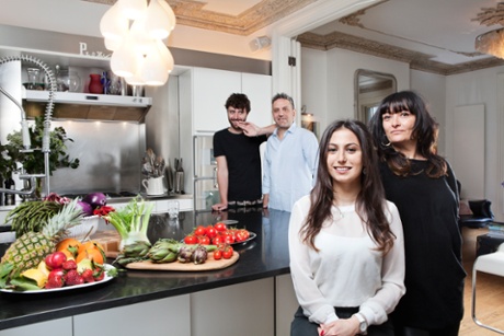 From left: Jack, Giorgio, Dita and Plaxy Locatelli. Photograph by Alex Lake.