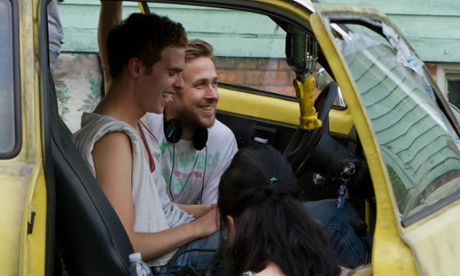 Gosling on the set of Lost River.