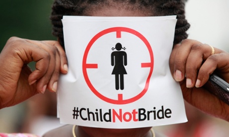 Protests against underage marriage in Lagos, Nigeria, in 2013.