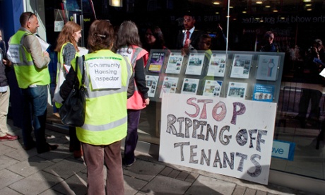 Haringey housing action group are refused entry to an estate agent office