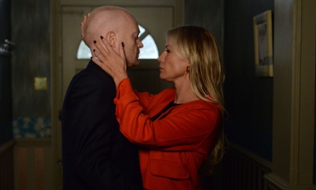 Max and Karin getting close. Jake Wood and Denise Van Outen.