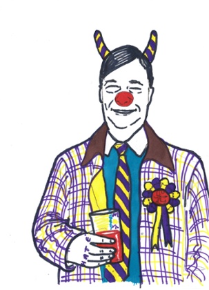 Nigel Farage as a clown