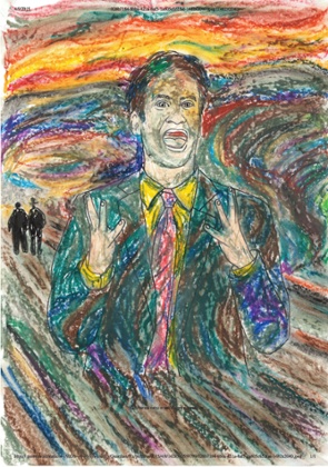 Ed Miliband after Edvard Munch