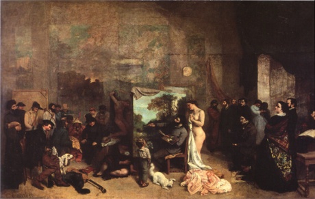 Gustave Courbet's The Painter's Studio (L'Atelier du peintre): A Real Allegory of a Seven Year Phase in my Artistic and Moral Life (1855).