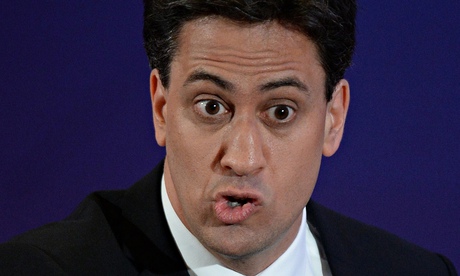 Ed Miliband takes part in the BBC Question Time election special: Photograph: Stefan Rousseau/AFP/Ge