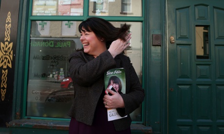 Michelle Gildernew outside the Sinn Fein offices on Irish street in Dungannon, Co. Tyrone.
