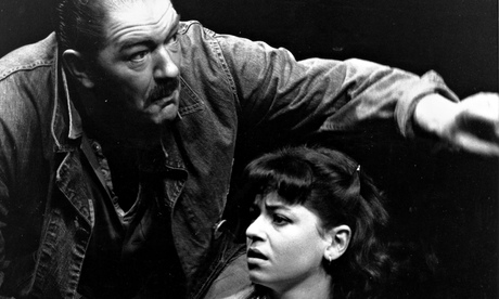 Michael Gambon as Eddie Carbone, with Susan Sylvester as Catherine, in A View From the Bridge, direc