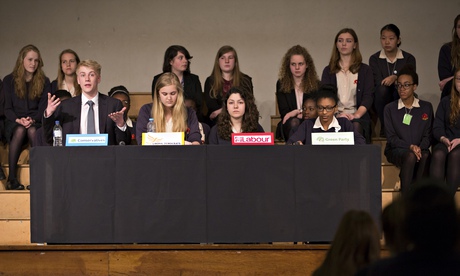 Bullers Wood School in Bromley mock election