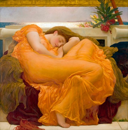 Sir Frederic Leighton’s 1895 painting Flaming June.