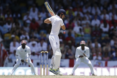 Alistair Cook continues his improved form during the morning session.