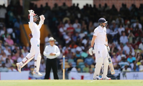 Joe Root caught by Denesh Ramdin off the bowling of Veerasammy Permaul. No half century for Root this time.