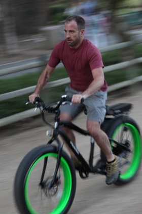 An e-bike in action.