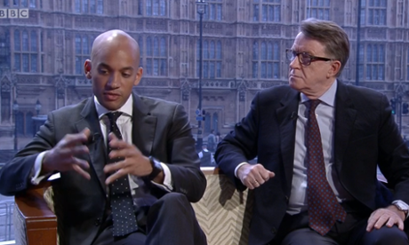 Chuka Umunna and Lord Mandelson