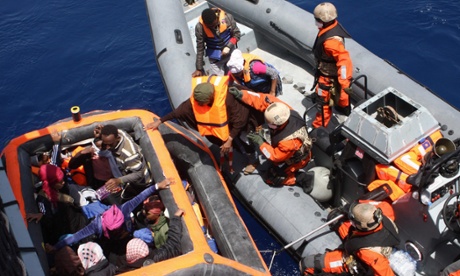 German defence forces rescue migrants