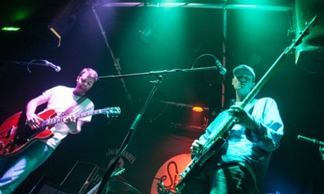 Benji Compston and Jonny Allan of Happyness at Sneaky Pete's in Edinburgh.