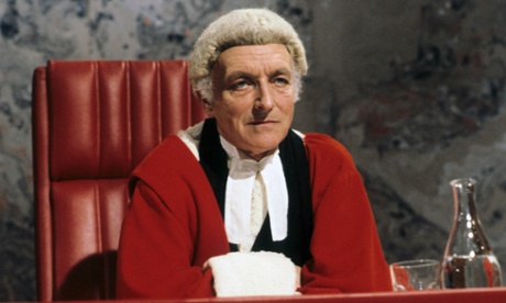 Peter Howell as Mr Justice Lazenby in an episode of the TV series Crown Court in 1983