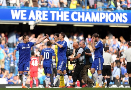 John Terry and Nemanja Matic at the end.