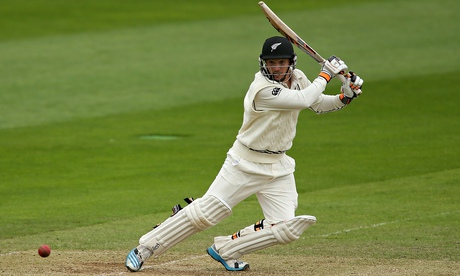 BJ Watling of the New Zealanders in action during the match against Somerset at the County Ground
