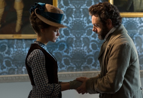 Carey Mulligan as Bathsheba and Michael Sheen as William.