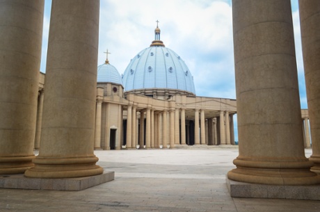 Notre-Dame de la Paix is topped by a giant pearl dome that rises to 158 metres.